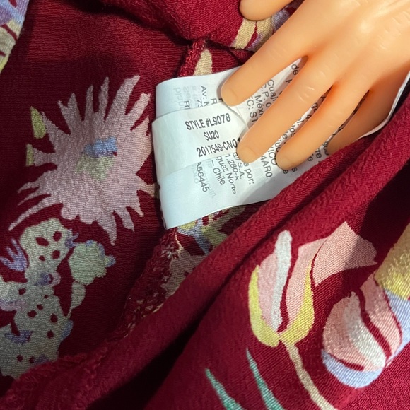 Madewell Red Tropical Print Floral Dress Medium - Picture 15 of 15